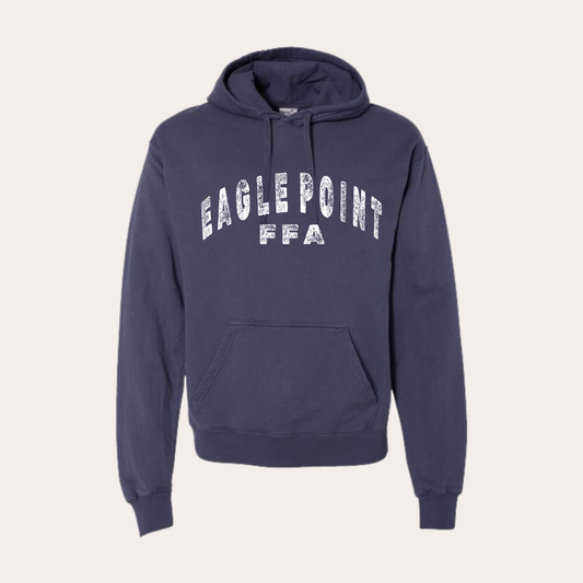 EP Printed Distressed Blue Hoodie