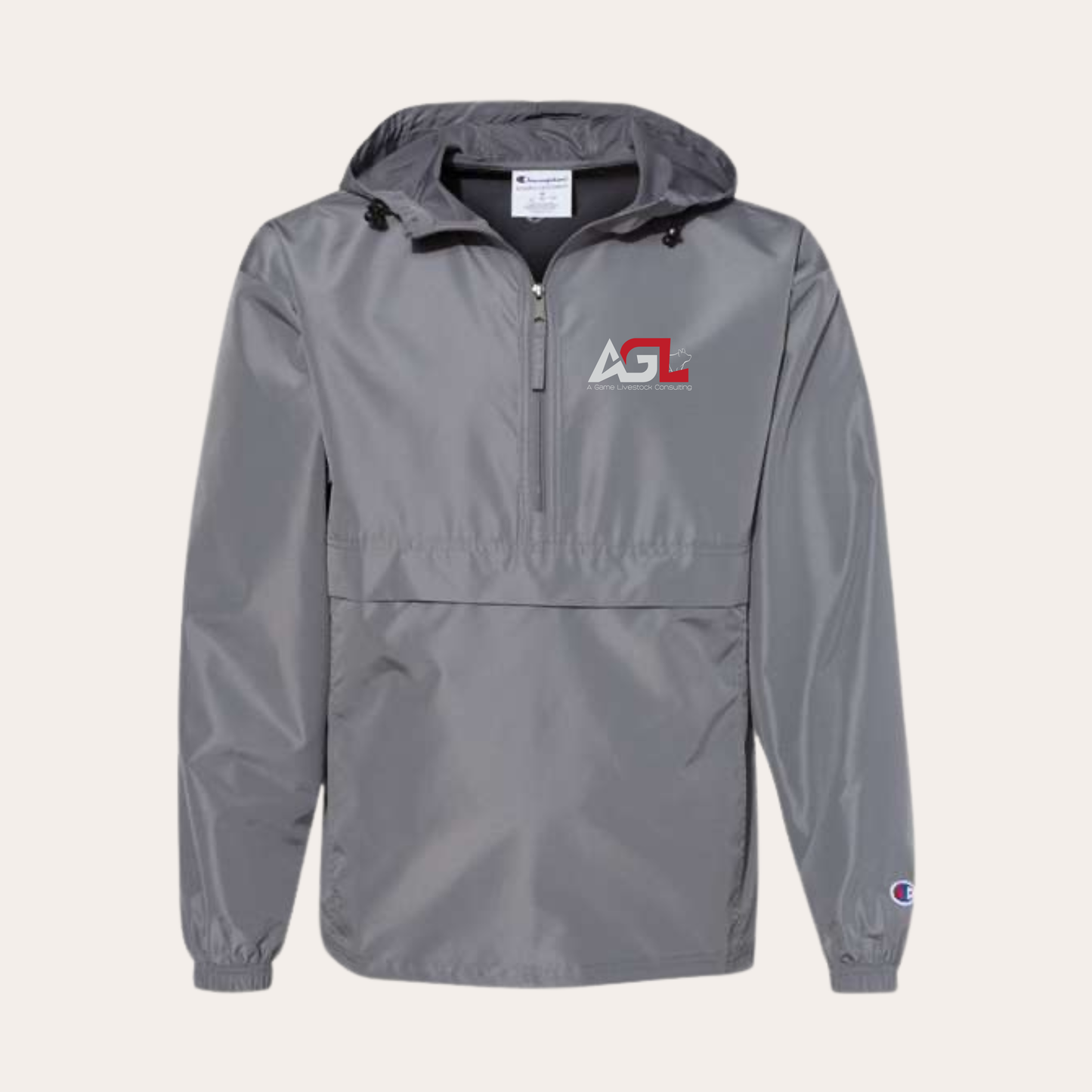 AGL Embroidered Graphite Champion Windbreaker