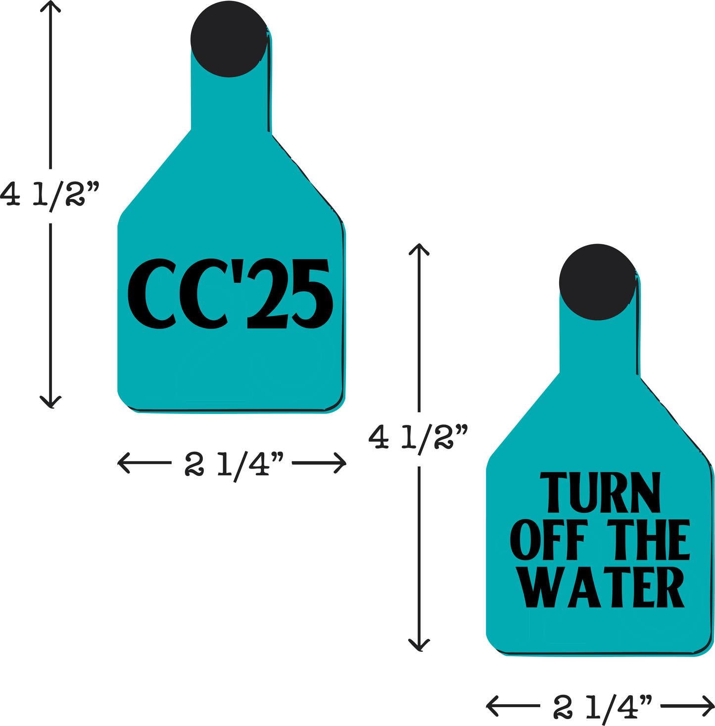 Copper Classic "Turn Off the Water" Ear Tag