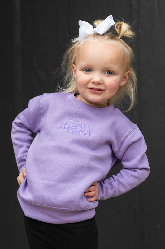 TODDLER HH Lavender Crewneck w/ Embroidered Stacked Logo