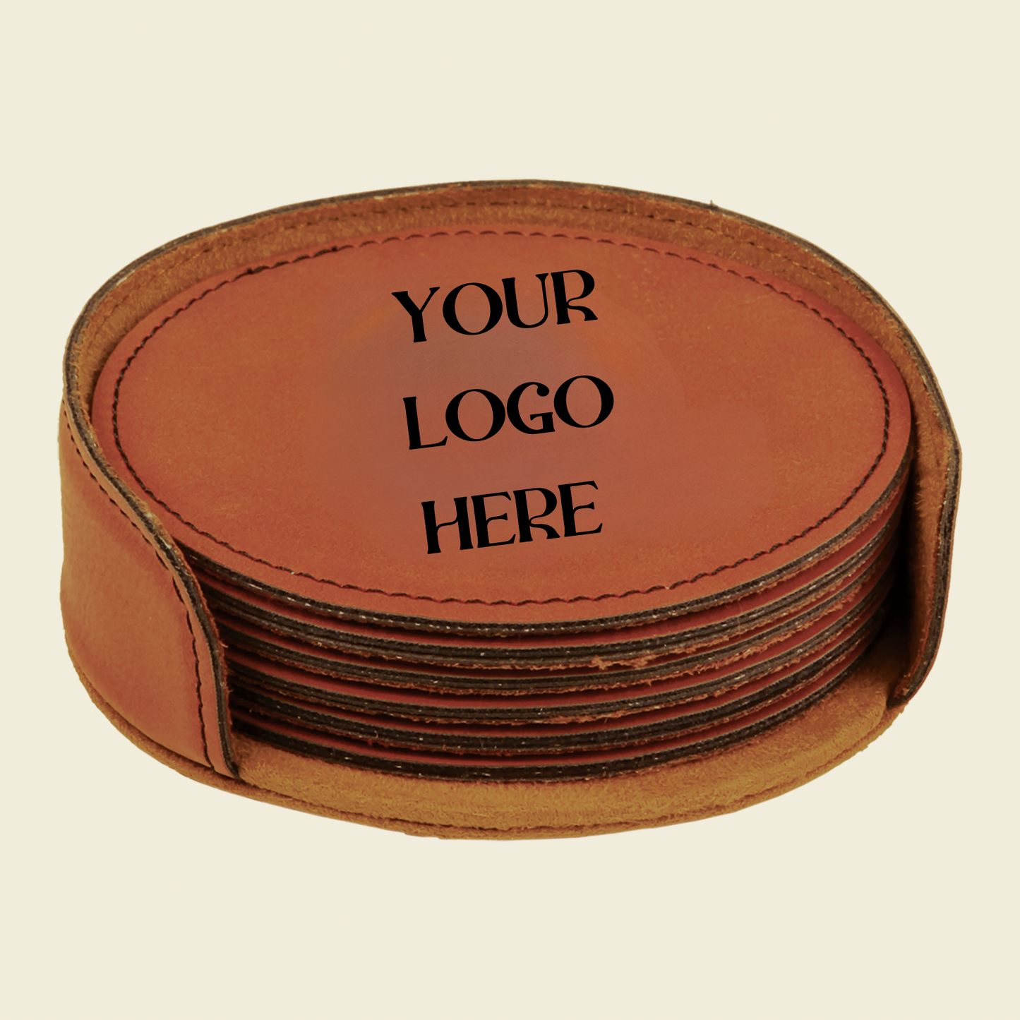 Leatherette Coaster Set