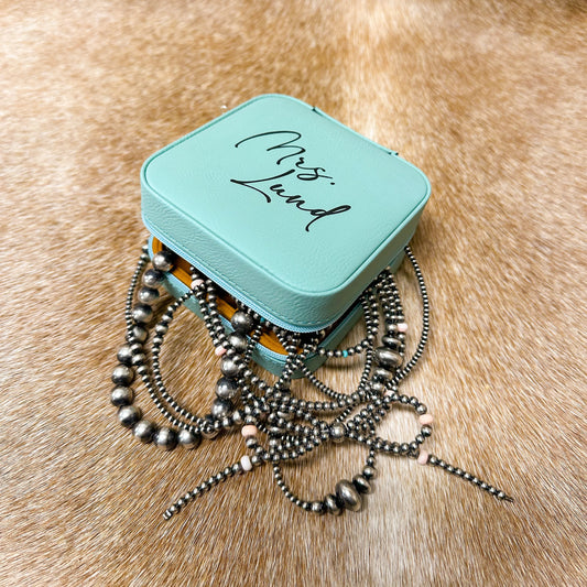 Leatherette Jewelry Travel Case - 4”x4”