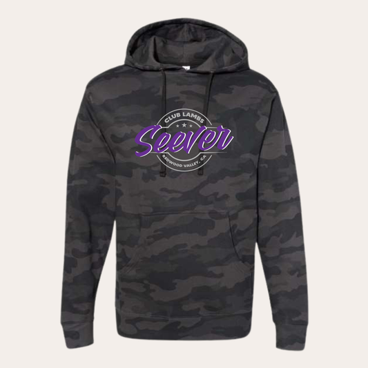 Seever Printed Middleweight Black Camo Hoodie